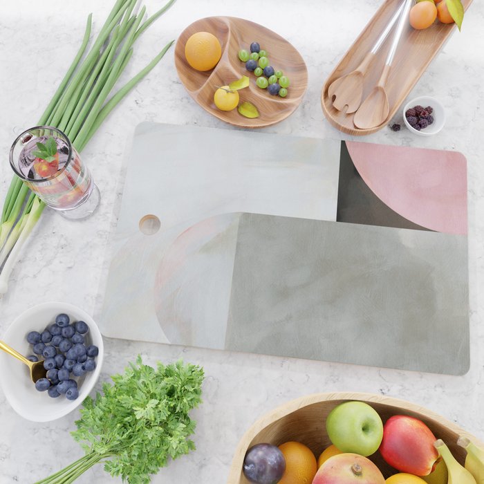 mid century scandi winter painted Cutting Board Gallery Image 2
