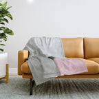 mid century scandi winter painted Throw Blanket Gallery Image 1