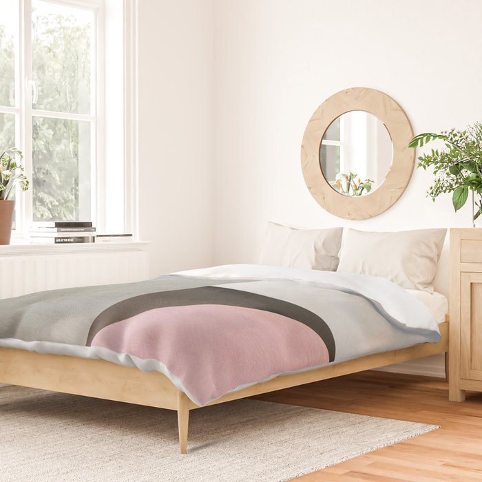 mid century scandi winter painted Duvet Cover Gallery Image 2