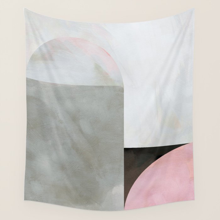 mid century scandi winter painted Wall Tapestry Gallery Image 4