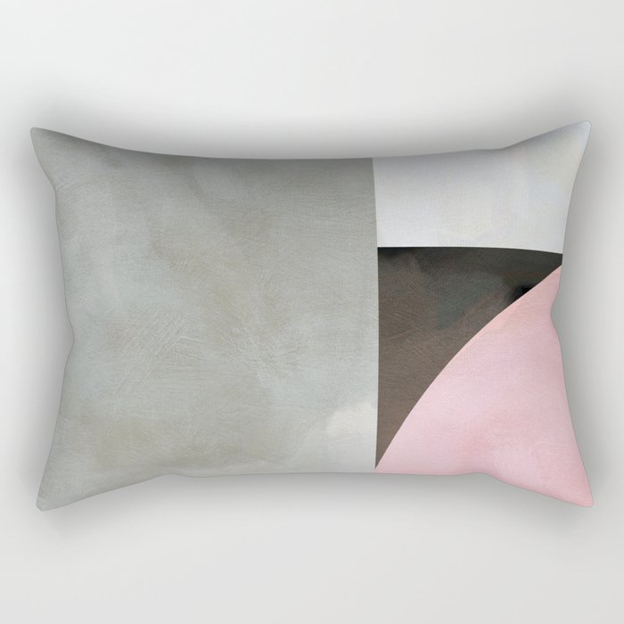 mid century scandi winter painted Rectangular Pillow Gallery Image 1