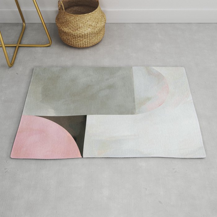 mid century scandi winter painted Rug Gallery Image 1