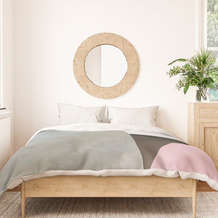 mid century scandi winter painted Duvet Cover Gallery Image 3