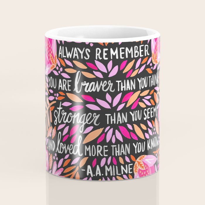 Always Remember - Pink & Charcoal Palette Coffee Mug Gallery Image 4
