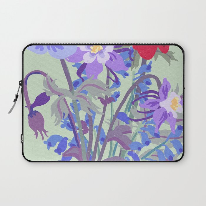 Cottage core aesthetic Flower Market Stockholm Laptop Sleeve Gallery Image 1