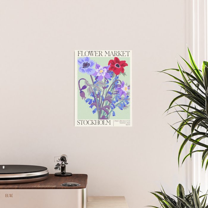 Cottage core aesthetic Flower Market Stockholm Poster Gallery Image 2