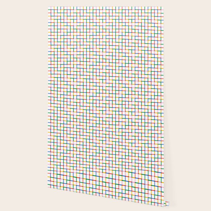 Colorful geometric square mosaic grid pattern Wallpaper Gallery Image 2