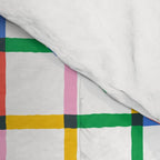 Colorful geometric square mosaic grid pattern Comforter Gallery Image 4