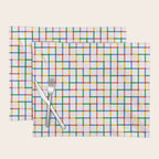 Colorful geometric square mosaic grid pattern Placemat Gallery Image 1