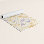 Colorful tropical hibiscus flower art pattern Yoga Mat Gallery Image 2