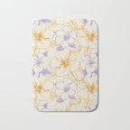 Colorful tropical hibiscus flower art pattern Bath Mat Gallery Image 1