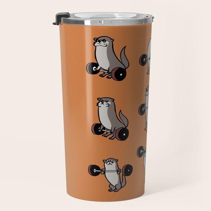 Olympic Lifting Otter Travel Mug Gallery Image 3