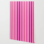 Classic Stripes XVII - Y2K Pink and Red Wallpaper Gallery Image 2