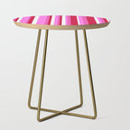 Classic Stripes XVII - Y2K Pink and Red Side Table Gallery Image 1