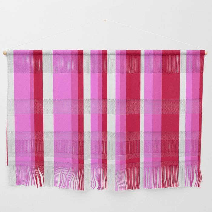 Classic Stripes XVII - Y2K Pink and Red Wall Hanging Gallery Image 1