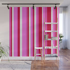 Classic Stripes XVII - Y2K Pink and Red Wall Mural Gallery Image 1