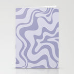 Retro Liquid Swirl Abstract in Double Light Purple Stationery Card Gallery Image 2