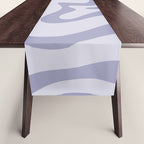 Retro Liquid Swirl Abstract in Double Light Purple Table Runner Gallery Image 1