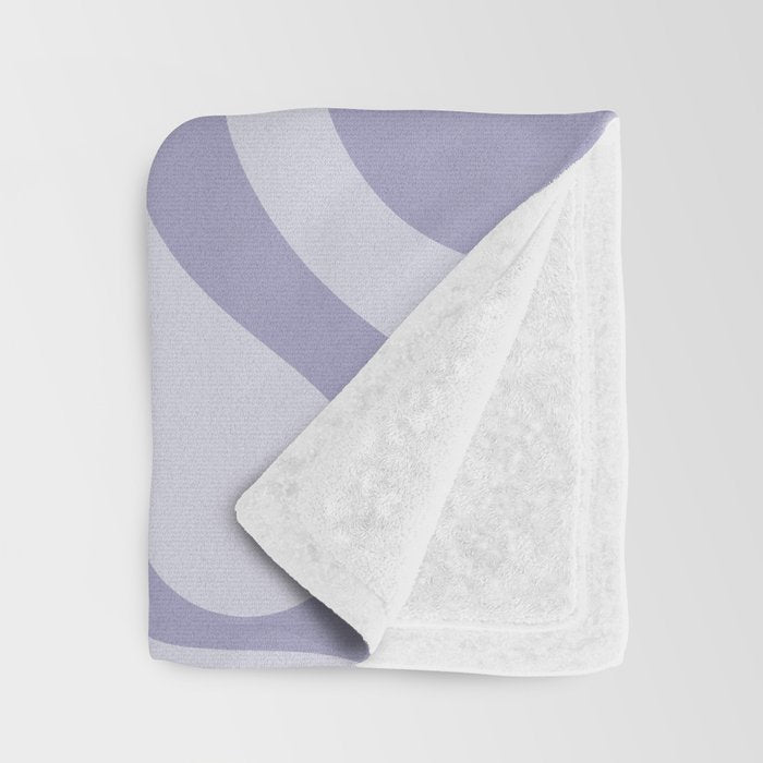 Retro Liquid Swirl Abstract in Double Light Purple Throw Blanket Gallery Image 3