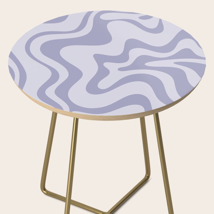 Retro Liquid Swirl Abstract in Double Light Purple Side Table Gallery Image 2