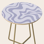 Retro Liquid Swirl Abstract in Double Light Purple Side Table Gallery Image 2