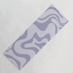 Retro Liquid Swirl Abstract in Double Light Purple Yoga Mat Gallery Image 1