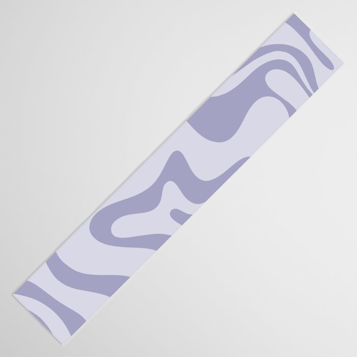 Retro Liquid Swirl Abstract in Double Light Purple Table Runner Gallery Image 3