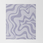 Retro Liquid Swirl Abstract in Double Light Purple Throw Blanket Gallery Image 2