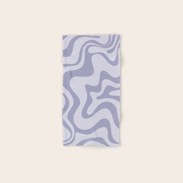 Retro Liquid Swirl Abstract in Double Light Purple Bath Towel Gallery Image 1