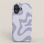 Retro Liquid Swirl Abstract in Double Light Purple iPhone Case Gallery Image 1