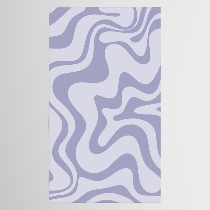 Retro Liquid Swirl Abstract in Double Light Purple Tablecloth Gallery Image 2