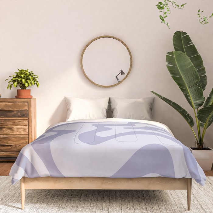 Retro Liquid Swirl Abstract in Double Light Purple Comforter Gallery Image 3