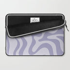 Retro Liquid Swirl Abstract in Double Light Purple Laptop Sleeve Gallery Image 2
