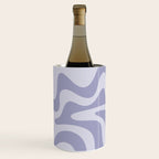 Retro Liquid Swirl Abstract in Double Light Purple Wine Chiller Gallery Image 3