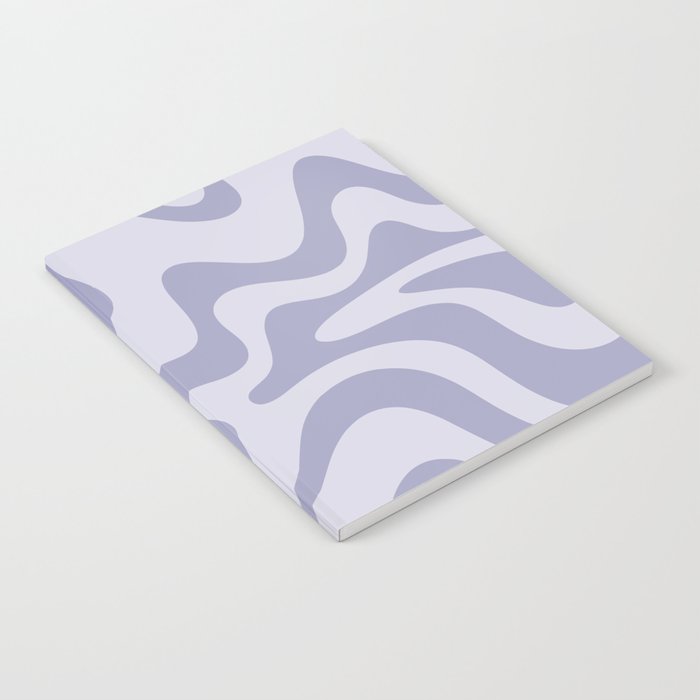 Retro Liquid Swirl Abstract in Double Light Purple Notebook Gallery Image 2