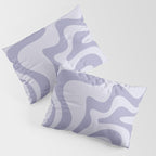 Retro Liquid Swirl Abstract in Double Light Purple Pillow Sham Gallery Image 3