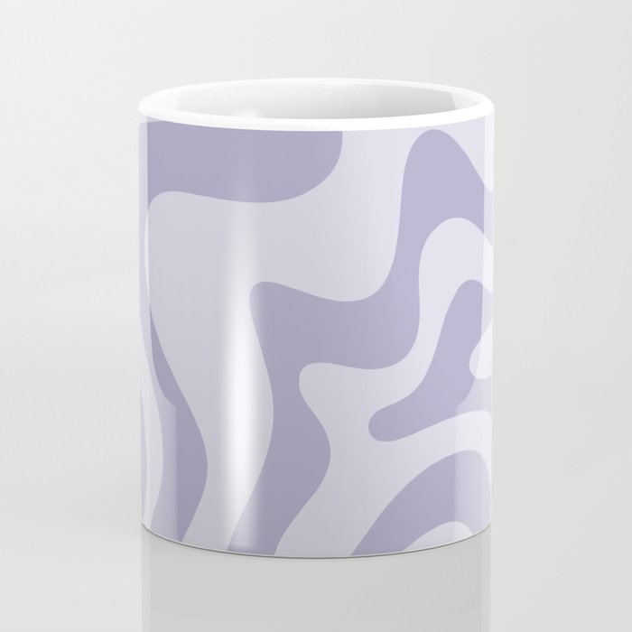 Retro Liquid Swirl Abstract in Double Light Purple Coffee Mug Gallery Image 4