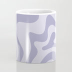 Retro Liquid Swirl Abstract in Double Light Purple Coffee Mug Gallery Image 4