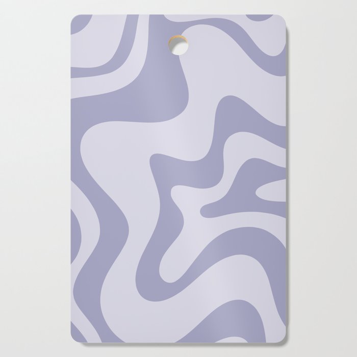Retro Liquid Swirl Abstract in Double Light Purple Cutting Board Gallery Image 1
