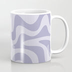 Retro Liquid Swirl Abstract in Double Light Purple Coffee Mug Gallery Image 1