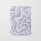 Retro Liquid Swirl Abstract in Double Light Purple Bath Mat Gallery Image 1