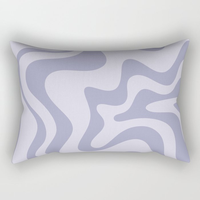 Retro Liquid Swirl Abstract in Double Light Purple Rectangular Pillow Gallery Image 2