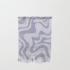 Retro Liquid Swirl Abstract in Double Light Purple Wall Hanging Gallery Image 1