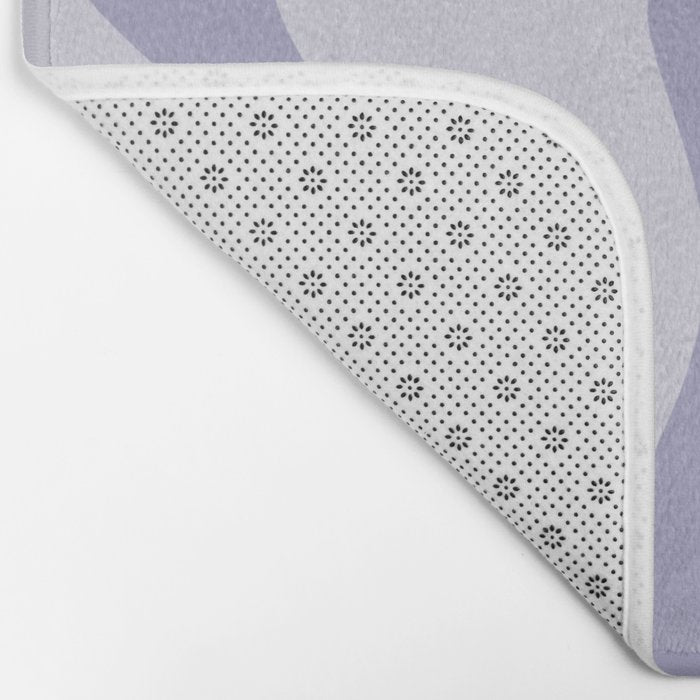 Retro Liquid Swirl Abstract in Double Light Purple Bath Mat Gallery Image 2