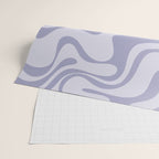 Retro Liquid Swirl Abstract in Double Light Purple Wrapping Paper Gallery Image 2