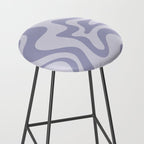 Retro Liquid Swirl Abstract in Double Light Purple Stool Gallery Image 2