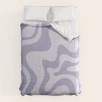 Retro Liquid Swirl Abstract in Double Light Purple Comforter Gallery Image 6