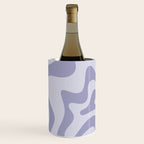 Retro Liquid Swirl Abstract in Double Light Purple Wine Chiller Gallery Image 1