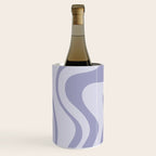 Retro Liquid Swirl Abstract in Double Light Purple Wine Chiller Gallery Image 2