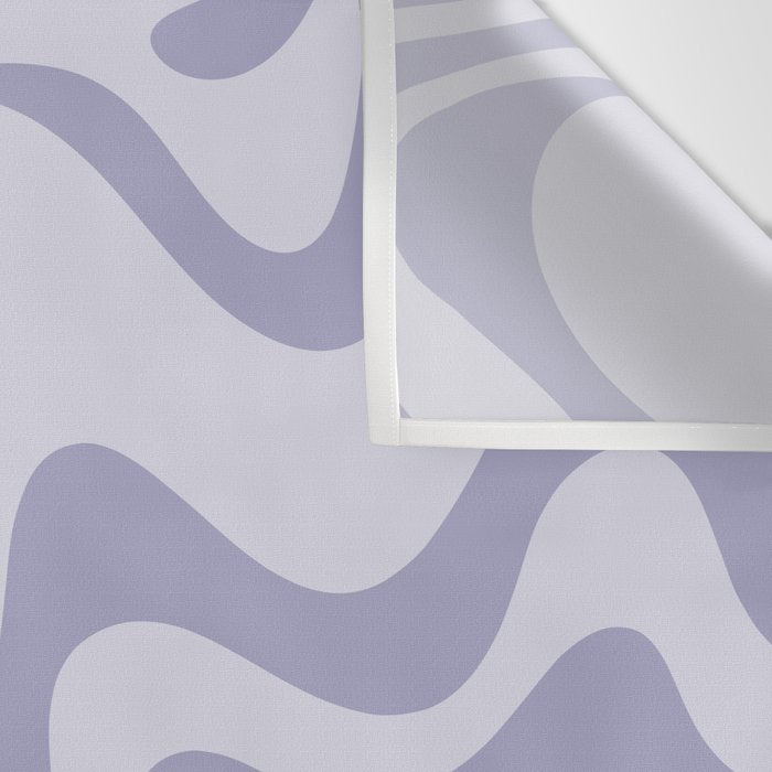 Retro Liquid Swirl Abstract in Double Light Purple Wall Tapestry Gallery Image 3